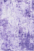 Washable Area Rugs 2'x8' Non-Slip Modern Abstract Soft for Living Room Entryway Bedroom Nursery, Print Pattern, Purple Gray Pink White