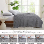 KMUSET Fluffy Blanket Throw - Single-Layer Lightweight & Warm, All-Season Home Decor,Home Decor,Cozy Blankets and Throws,Light Grey, 60"x80"