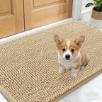 OLANLY Dog Door Mat for Muddy Paws 24x16, Super Absorbent Chenille Mud Mat