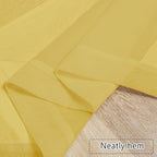 Chyhomenyc Mustard Yellow Sheer Valances for Windows - Light Filtering Small Kitchen Curtains, Short Top Window Treatment Decor for Living Room Bathroom Basement, 42Wx14L inches, 2 Pack