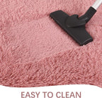 Chicrug Soft Runner Rug for Bedroom Living Room Plush Fluffy Rug 2x6 Feet, Shag Furry Runner Rug Carpet Non Shedding for Nursery Children Kids Girls Room Home Decorative, Blush