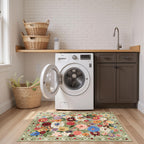 Babovid Green Floral Hallway Runner Rug 2x4 for Bedroom Kitchen