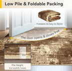 Washable Area Rugs 9'x12' Non-Slip Modern Abstract Soft for Living Room Entryway Bedroom Nursery, Print Pattern, Brown Tan Beige Coffee