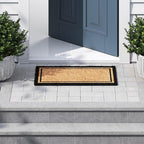 Barnyard Designs Doormat Welcome Mat for Outdoors, Large Front Door Entrance Mat, Brown (Border, 30x17)