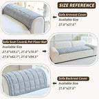 Couch Covers for Dogs Washable, Non Slip Couch Covers for Loveseat Sofa Pet Friendly, Soft Fuzzy Sofa Covers for Pet, Dog Couch Cover Furniture Protector(1PC,Light Grey,27.6"x59.1")