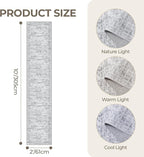 Long Bathroom Rugs Runner - Washable Runner Rugs for Hallway 2x10, Ultra-Thin Soft Kitchen Carpet Runner, Anti Slip Backing Runner Rugs for Entrance, Bedroom, Living Room(2'x10', Grey/Ivory)