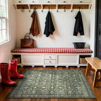 4x6 Area Rugs for Entryway, Green Washable Non-Slip Area Rug for Kitchen