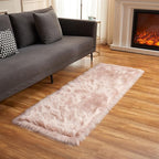EasyJoy Ultra Soft Fluffy Rugs Faux Fur Rug Chair Cover Seat Pad Fuzzy Area Rug (Pink, 2x6 ft Rectangle)