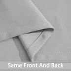 Yakamok Soft and Smooth Blackout Curtains for Bedroom - Grommet Thermal Insulated Room Darkening Curtains for Living Room, Set of 2 Panels (42 x 72Inch, Light Grey)
