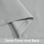 Yakamok Room Darkening Curtains 42x72 inch Length Light Grey-Living Room