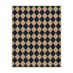 Lahome Checkered Easy Jute Outdoor Patio Rug, 8x10 Living Room Rug Washable