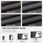 Joydeco Grey Blackout Curtains for Bedroom 84 Inch 2 Panels with Grommet