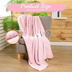 Buryeah 6 Pcs Flannel Throw Blanket Bulk 50 x 60 in Sleepover Blanket Outdoor Wedding Throw Lightweight, Oeko-tex Standard 100 Certified for Sofa Homeless Gifts (Light Pink)