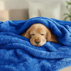 Exclusivo Mezcla Plush Fuzzy Fleece Bed Blanket King Size, Super Soft, Fluffy and Warm Blankets for Couch, Bed, All Season (Cobalt Blue, 90x104 inches)