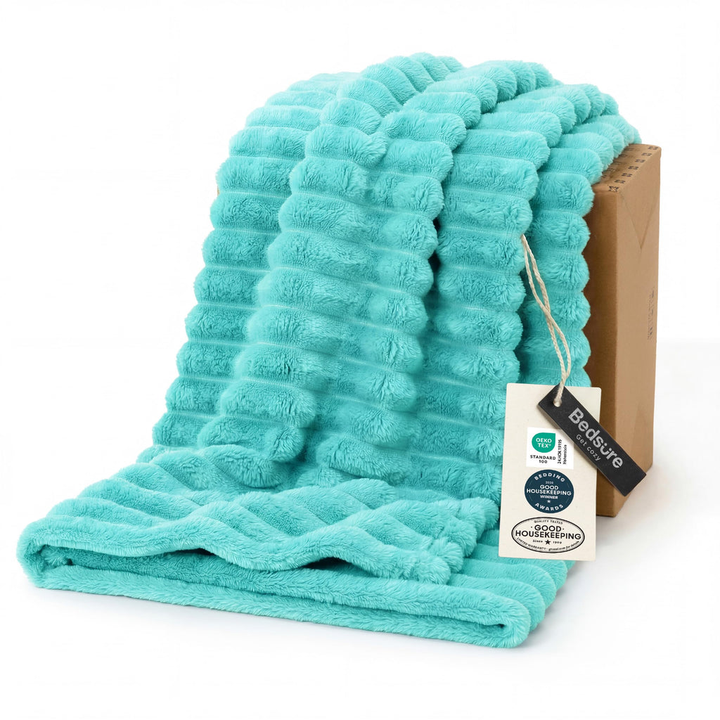 Bedsure Soft Twin Blanket for Bed Decor Gifts Grey 60"x80"