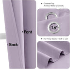 MIULEE Lilac Blackout Curtains for Bedroom Living Room 84 Inches Long 2 Panels, Thermal Insulated Room Darkening Drapes Solid Grommet Noise Reduction Light Blocking Window Treatments 40x84 Inch