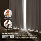 Deconovo Blackout Curtains for Bedroom, Living Room Curtains 84 Inches Long