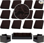 Outdoor Cushion Covers Set,12PCS Patio Furniture Couch Seat Slipcovers, Replacement for Sofa Sectional Chair(Cover，Only)