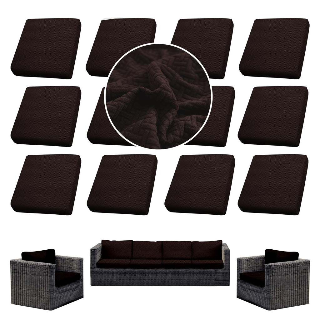 SUKAIKEQA 8PCS Patio Cushion Covers.Patio Furniture Couch SeatSlipcovers
