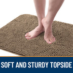 OLANLY Dog Door Mat for Muddy Paws 59x24, Super Absorbent Chenille Mud Mat
