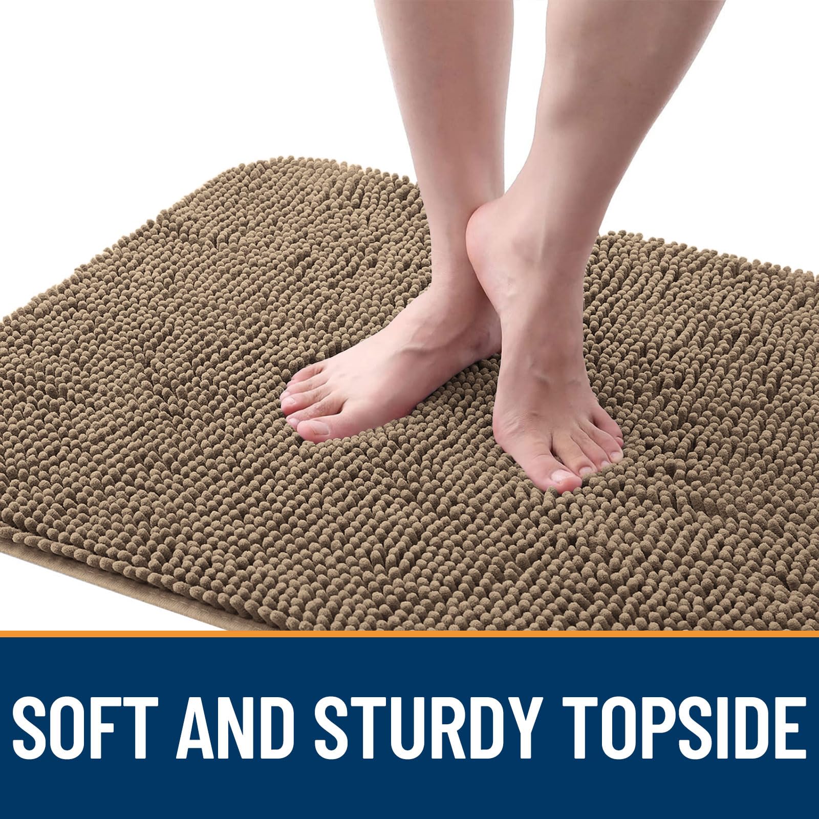 OLANLY Dog Door Mat for Muddy Paws 59x24, Super Absorbent Chenille Mud Mat