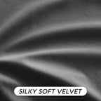 RYB HOME Grey Velvet Curtains 72 inches with Hook Belt, Soft Fabric Room Darkening Thermal Insulated Luxurious Home Decor Curtains for Living Room Bedroom, W 52" x L 72", 2 Panels Set