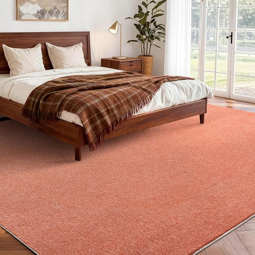 6x9 Large Orange/White Area Rug Non-Slip Washable for Living Room Bedroom