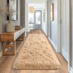 Pionblank Fluffy Runner Rugs for Bedroom 2x6, Camel