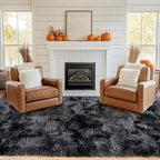 Pionblank Large Area Rug for Living Room 10x14, Fuzzy Modern Shag Rug, Fluffy Plush Non Slip Soft Furry Carpet for Bedroom Kids Room Nursery Teens Dorm Home Decor, Dark Grey