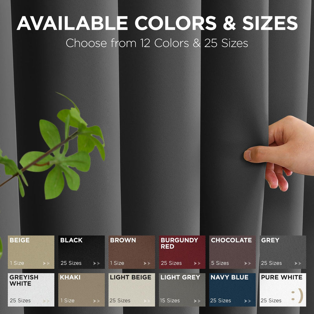 Joydeco Blackout Patio Sliding Door Curtains, Privacy Room Divider Curtains