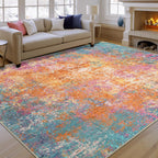 RELEANY Washable 6'x9' Abstract Area Rug for Living Room Starlight