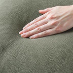MIULEE Linen Decorative Euro Throw Pillow Covers Light Olive Green 28x28