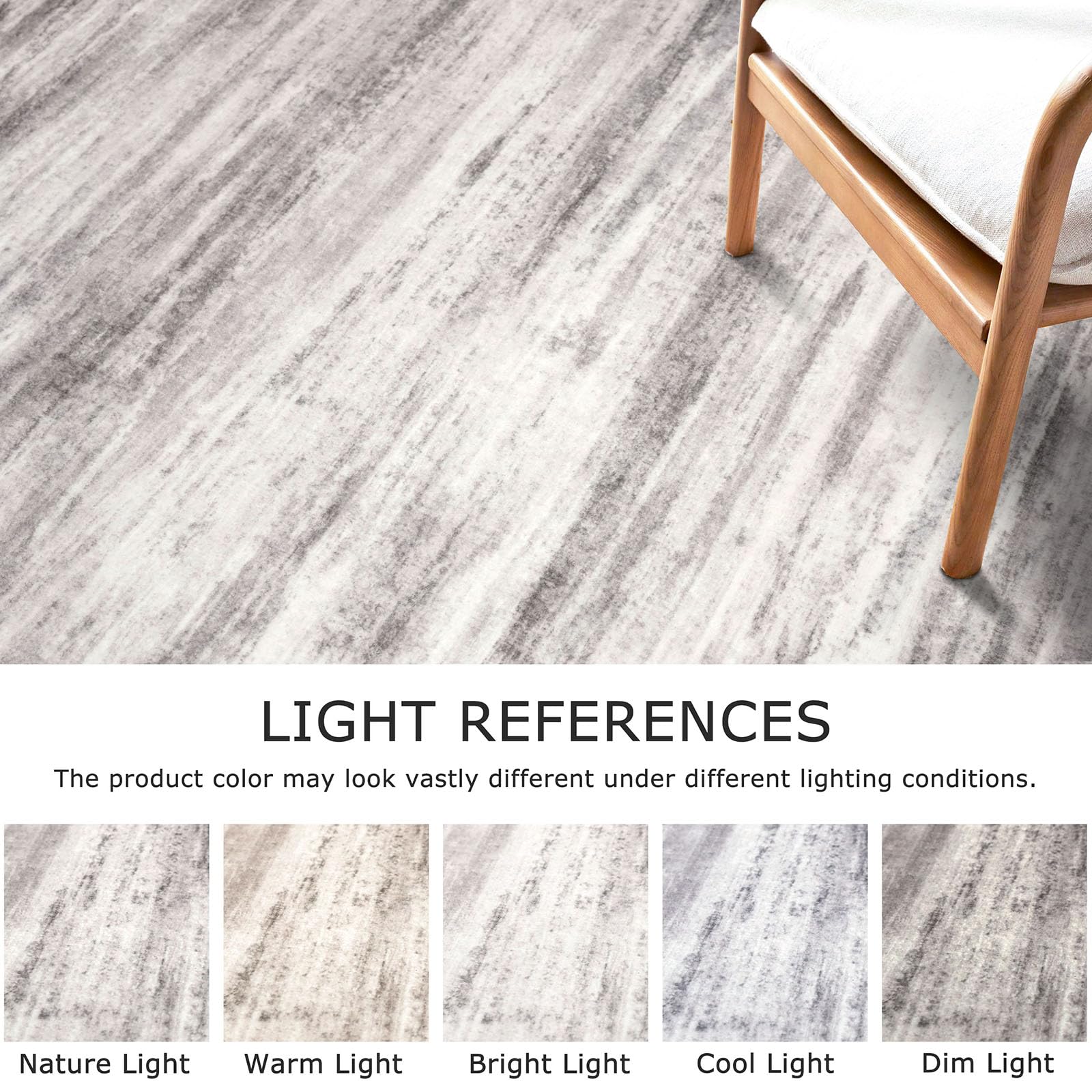 KOZYFLY 3x8 Ft Rug Modern Ombre Runner Rug for Hallway, Washable Kitchen Rugs Non-Slip Soft Striped Entryway Rug, Print Grey/Light Beige/Brown Abstract Carpet for Laundry Nursery