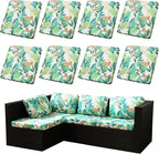 8Pcs Stretch Patio Cushion Covers,Outdoor Couch Covers Replacement,Outdoor Couch & Sofa Slipcovers,for Patio Furniture Cushion Covers,Washable Reusable urniture Protector(Leopard,8PCS)