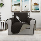 ISSUNTEX Double Protection 100% Waterproof Chair Sofa Covers for Living Room, Couch Covers for Chair Sofa, Reversible Furniture Protector Sofa Cover for Dogs, Pets, Kids (Chair, Chocolate/Beige)