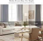PONY DANCE Kitchen Curtains 36 inches Length - Half Curtain Tiers for Windows Decoration Rod Pocket Drapes Light Block for Kitchen/Bathroom, 42 W x 36 L, Silver Grey, Pack-2