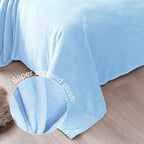Exclusivo Mezcla Fleece Ice Blue Throw Blanket for Couch, Sofa, Super Soft and Warm Blankets, All Season, Cozy, Plush, Lightweight, 50x60 Inches