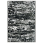 KOZYFLY Modern Abstract 3x5 Large Entryway Rug Non-Slip Washable Area Rug, Black Grey Throw Rugs Indoor Mat for High-Traffic Door Entrance, Kitchen, Laundry, Nursery, Bedroom, Living Room