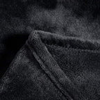 TASTHROW Large Flannel Fleece Throw Blanket, 50×70 Inch - Cozy Lightweight Thick Blanket - All Seasons Suitable for Women, Men and Kids (Black)