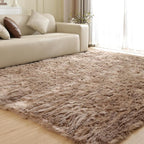 ORINOVA Beige Area Rugs for Living Room Bedroom Nursery 9X12 Washable Faux Sheepskin Fluffy Fur Rug Kids Room Decor Soft Cozy Home Décor