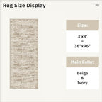Runner Rug 3x8 Washable Non-Slip Hallway Runner Rugs for Kitchen Bathroom Laundry Room Brown Vintage Floor Carpet Runners for Hallways Entryway