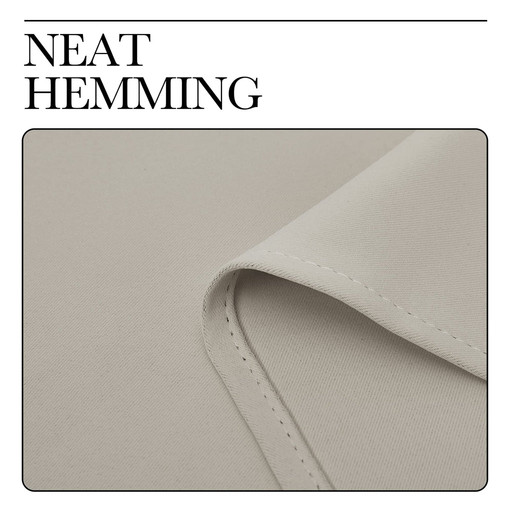 NICETOWN Blackout Curtains for Living Curtains, Room Darkening Window Curtain Panels, Easy-Care Solid Thermal Insulated Draperies/Drapes for Daughter Room (Natural, 2 Panels, 34 by 72)