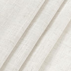 Nanspring Beige White Linen Curtains for Living Room 95 Inches Long Back Tab and Rod Pocket Light Filtering Semi Sheer Curtain Rustic Farmhouse Decor Luxury Drapes for Bedroom Office 52x95, 2 Panels