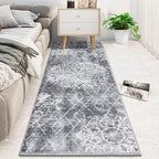HEBE Hallway Runner Rug 2'x6' Washable Vintage Distressed Area Rugs Non Slip Laundry Rug Runner Boho Floor Carpet Runners for Hallways Entryway Laundry Room Kitchen Bathroom
