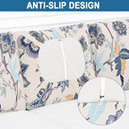 Smiry Printed Couch Cushion Covers, Stretch Soft Couch Covers for Sofa, Washable Non-Slip Sofa Slipcover Furniture Protector for Indoor and Outdoor (Backrest L, Beige)