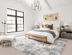 UERMEI 10x14 Area Rug Living Room Rugs - Washable Neutral Modern Abstract Soft Thin Large Rug Indoor Floor No Slip Rug Carpet for Bedroom Under Dining Table Home Office Decor - Grey