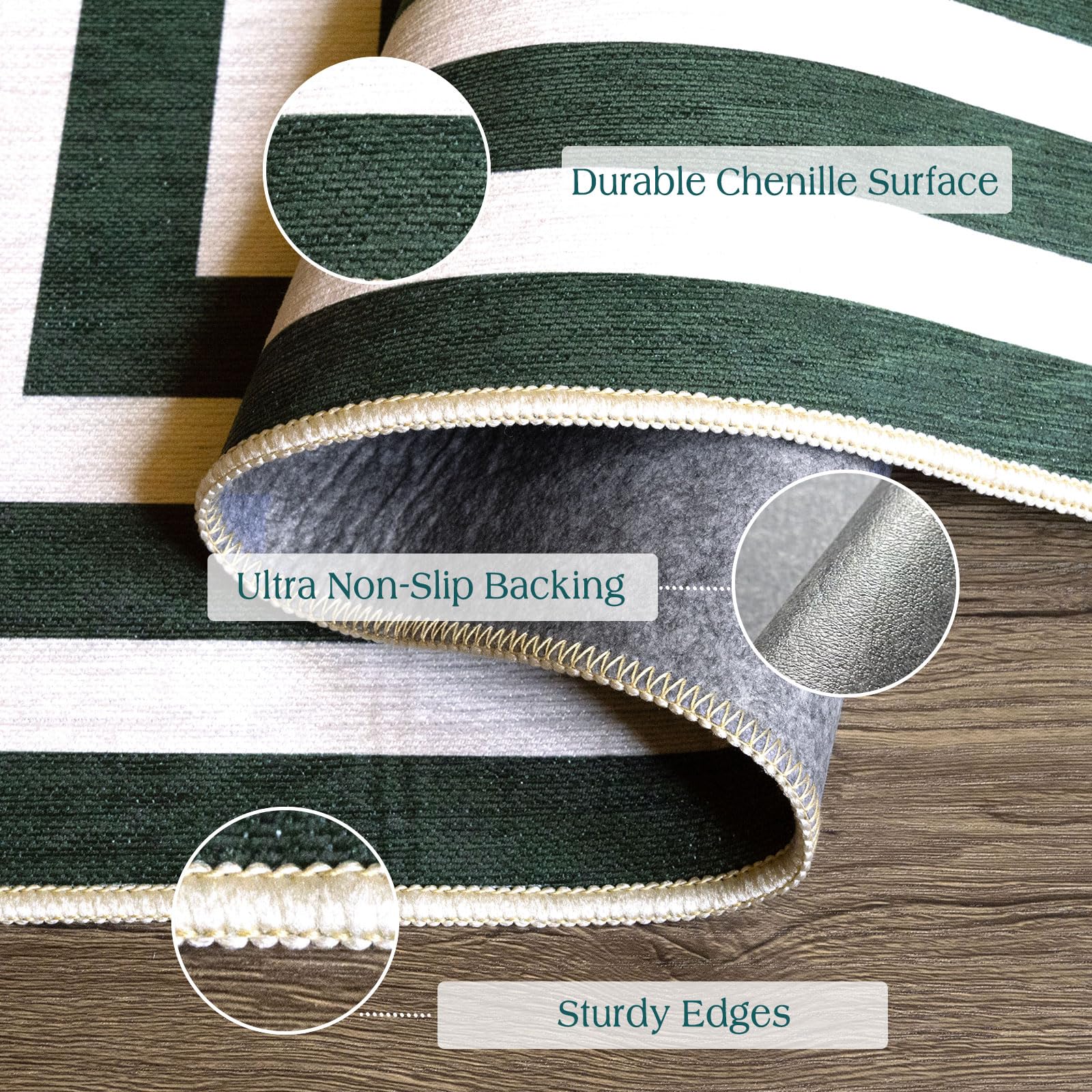 Othilic 3x5 Modern Entry Rug - Washable Indoor Outdoor Mats for Front Door