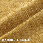 decorUhome Summer Mustard Yellow Chenille Euro Sham Throw Pillow Covers 24x24 Set of 2 Textured Cozy Slubby Couch Pillow Covers Modern Farmhouse Boho Decorative Pillow Cases for Bed Sofa Living Room