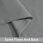 Yakamok 36 Inch Curtains Blackout Window Curtains for Kitchen, Grommet Room Darkening Thermal Insulated Sunlight Block Drapes for Living Room, W 52 x L 36, Grey, 2 Panels