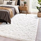 Chicrug Soft Area Rugs for Bedroom Living Room Plush Fluffy Rug 9x12 Feet, Shag Furry Area Rug Carpet Non Shedding for Nursery Children Kids Girls Room Home Decorative, Cream